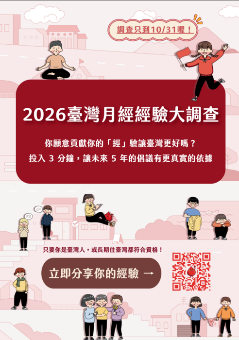 2026月經經驗大調查海報