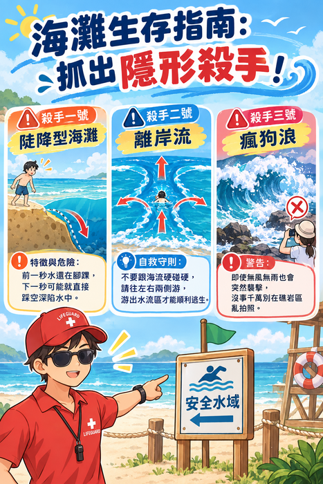 辨識三種容易被忽略的海灘危險
